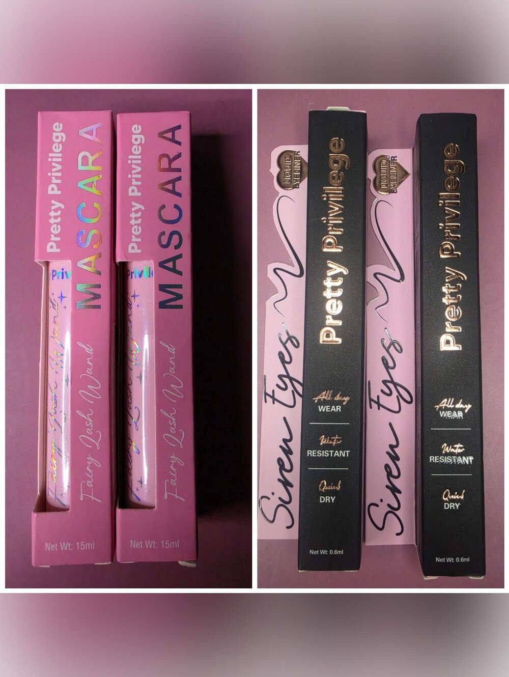 Siren Eyes Liquid Eyeliner & Pretty Privilege Mascara - Black